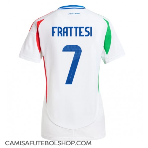 Camisa de time de futebol Itália Davide Frattesi #7 Replicas 2º Equipamento Feminina Europeu 2024 Manga Curta